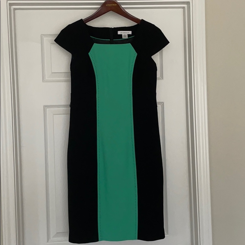 Liz Claiborne color block sheath dress size 6
